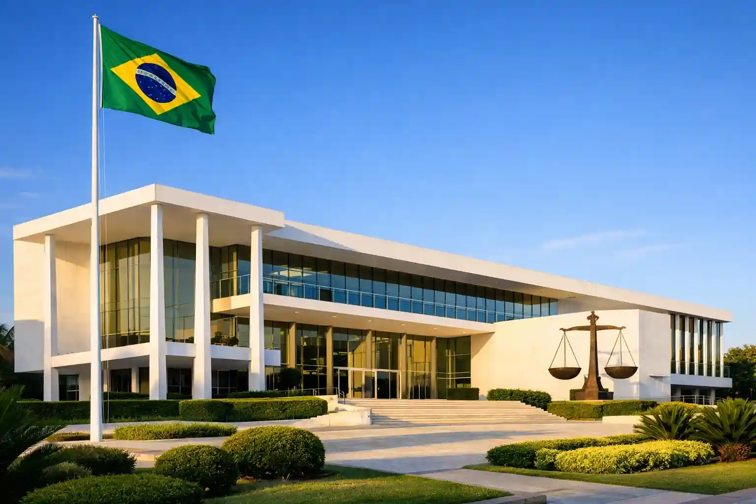 Edifício governamental em Brasília representando a regulamentação das apostas no Brasil